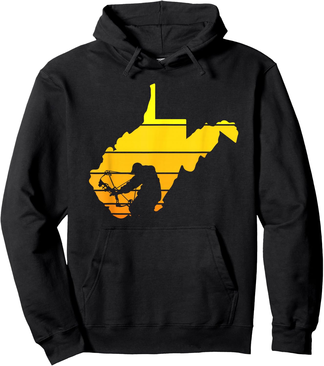 Sunset West Virginia Bowhunter Hoodie - Hoodie | Black