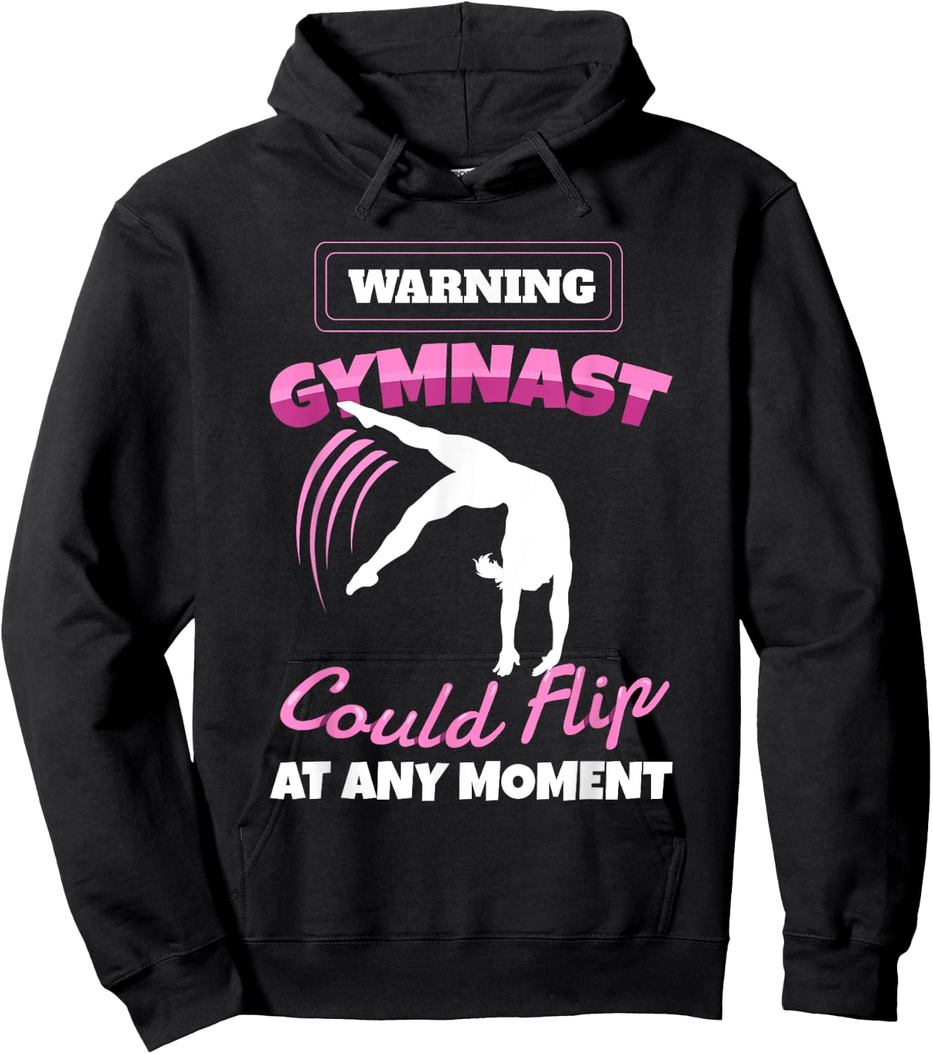Warning Gymnast Could Flip At Any Moment Gift Girls Kids Hoodie - Hoodie | Black