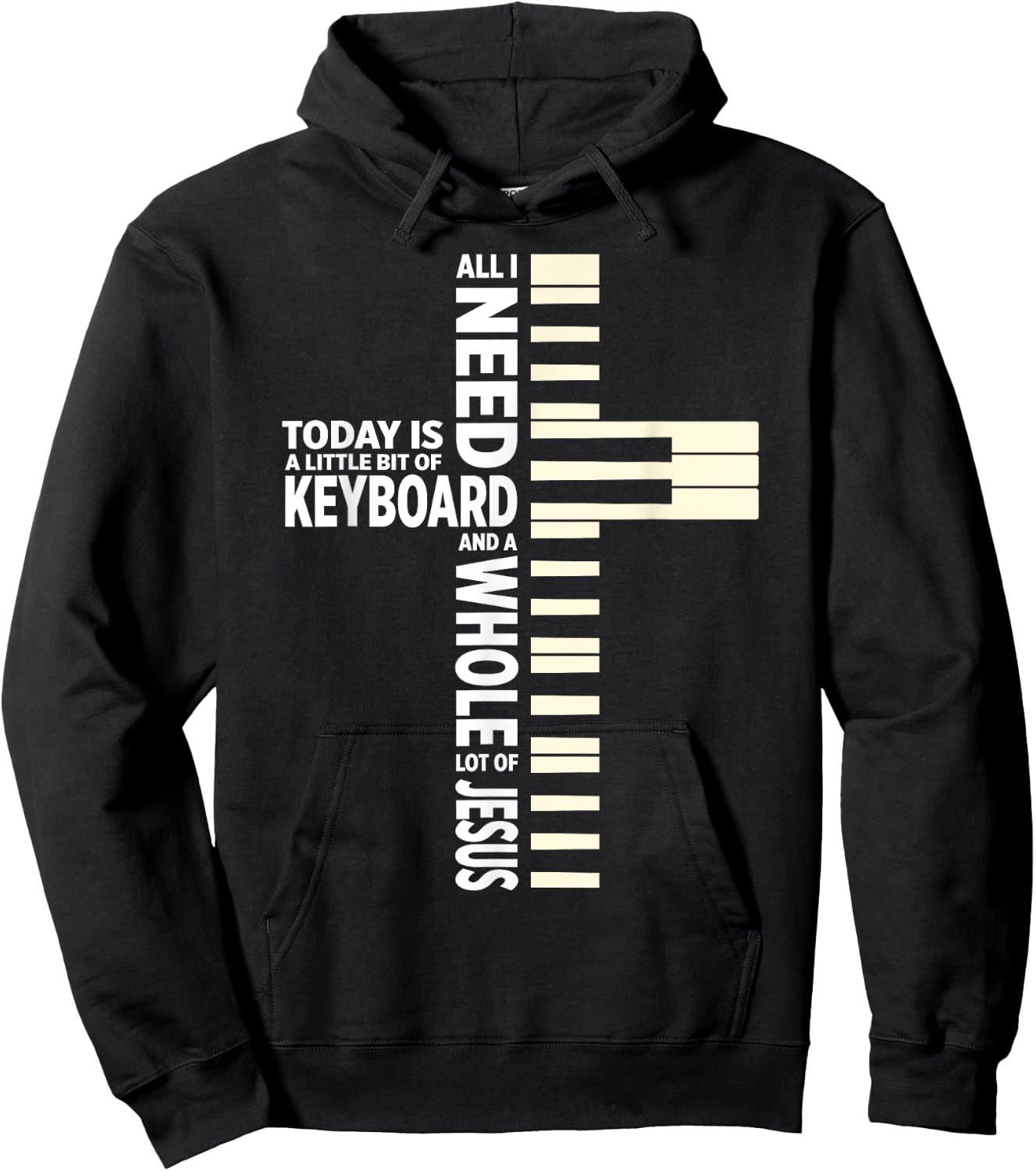 Christian Keyboard Musician Jesus Band Lover Hoodie - Hoodie | Black