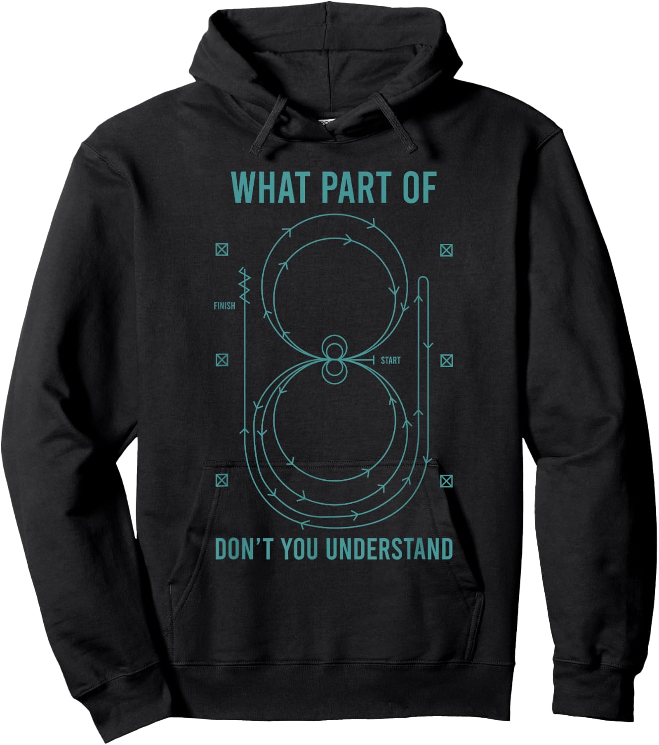 Funny Reining Show Pattern Horse Equestrian Gift Men Women Hoodie - Hoodie | Black