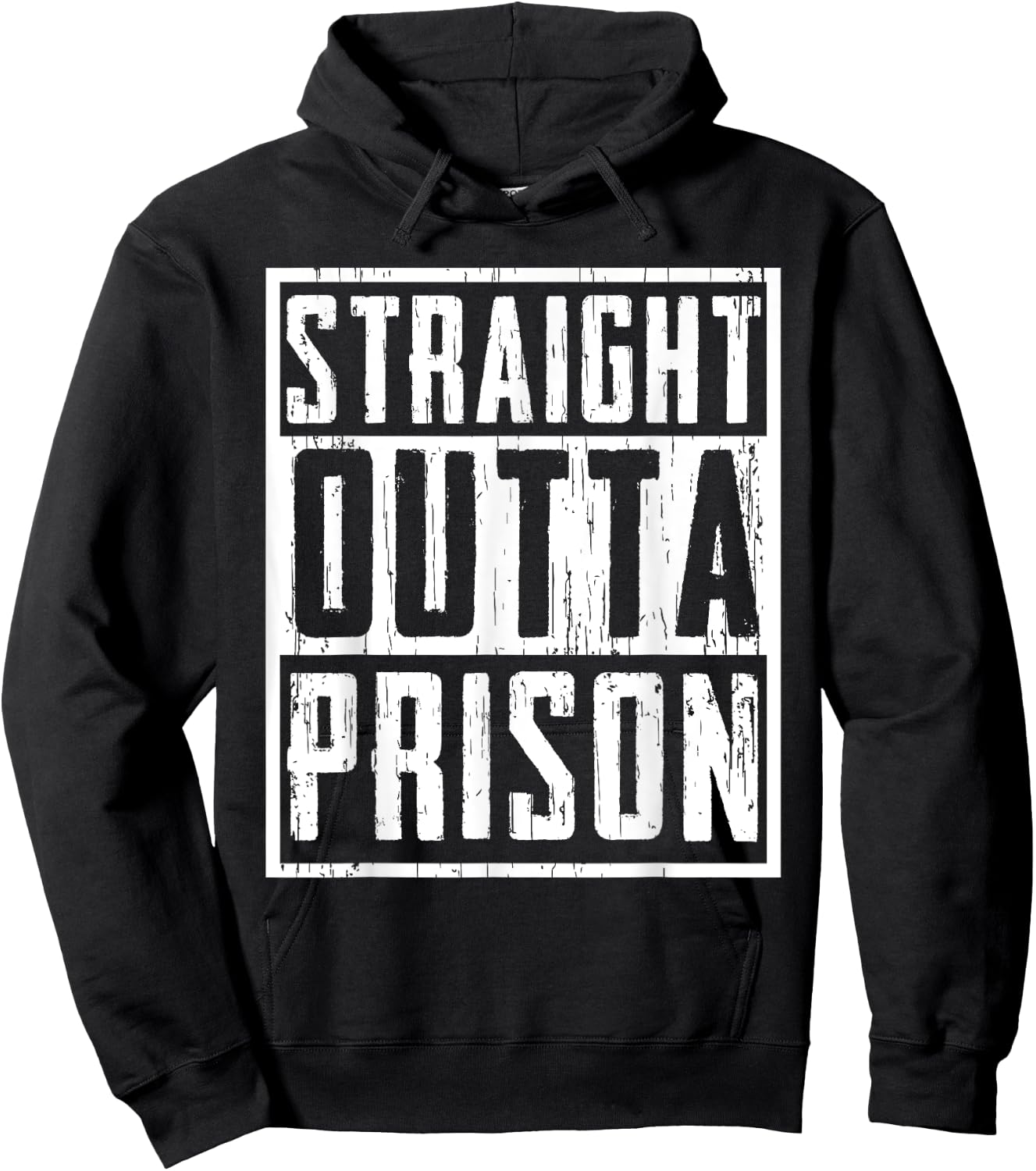 Funny Straight Outta Prison Gift Women Cool Prisoner Hoodie - Hoodie | Black