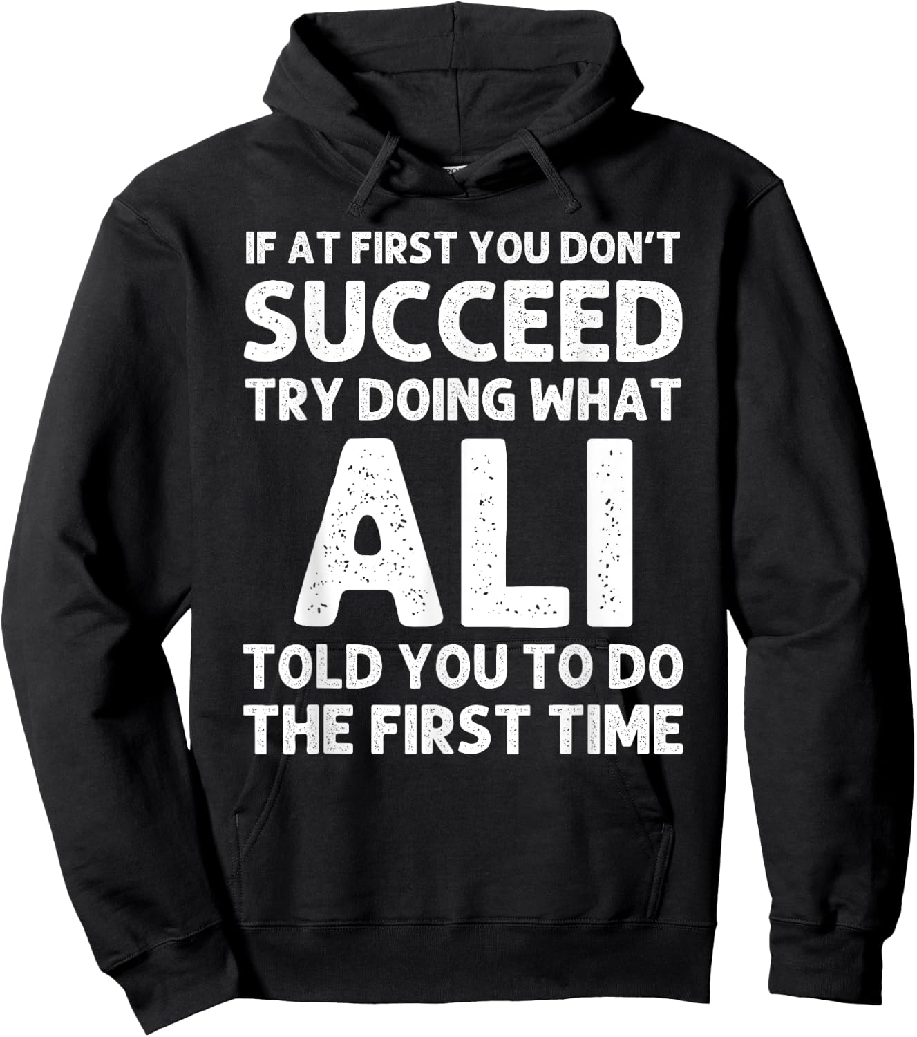 ALI Gift Name Personalized Birthday Funny Christmas Joke Hoodie - Hoodie | Black