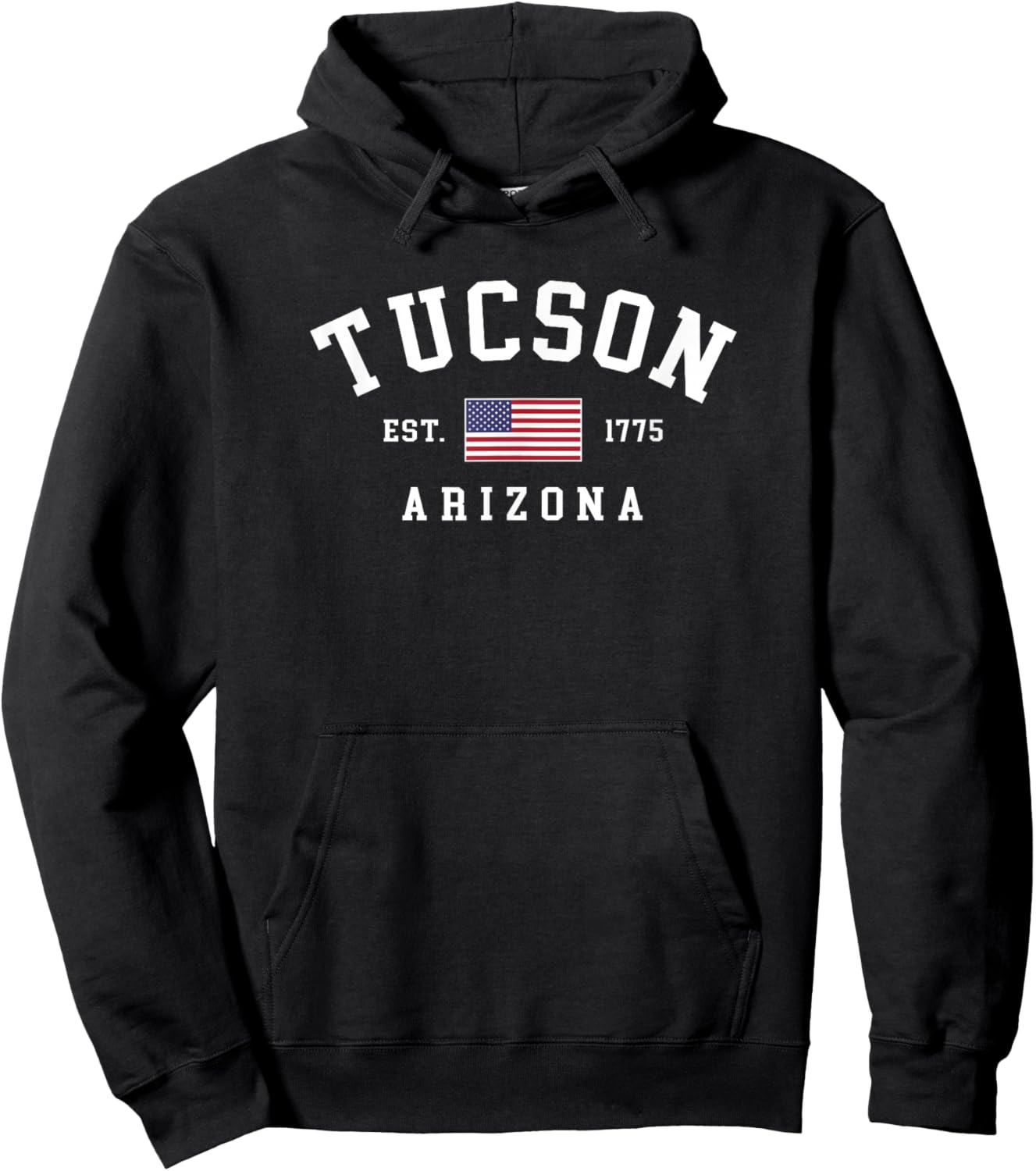 Vintage Tucson Arizona July 4th US Flag Retro Throwback Hoodie - Hoodie | Black