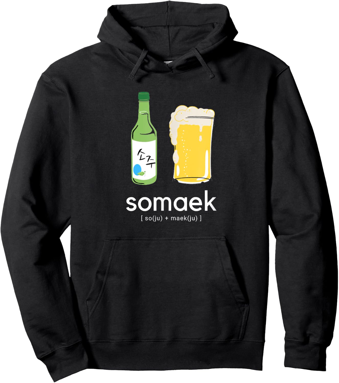 Somaek Soju Maekju KDrama Kpop Korean Hoodie - Hoodie | Black