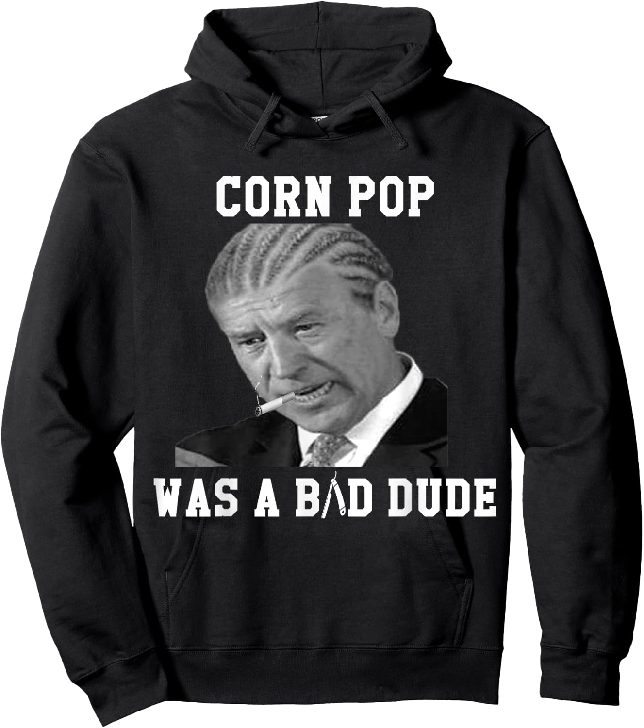 Corn Pop Was A Bad Dude - Joe Biden Funny Political Meme Hoodie - Hoodie | Black