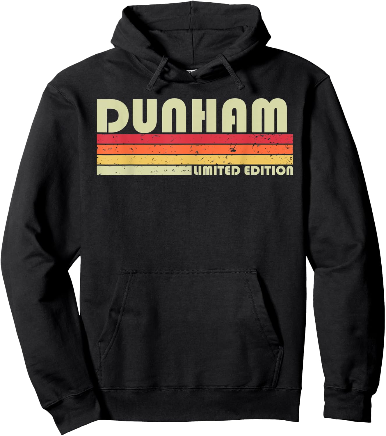 DUNHAM Surname Funny Retro Vintage 80s 90s Birthday Reunion Hoodie - Hoodie | Black
