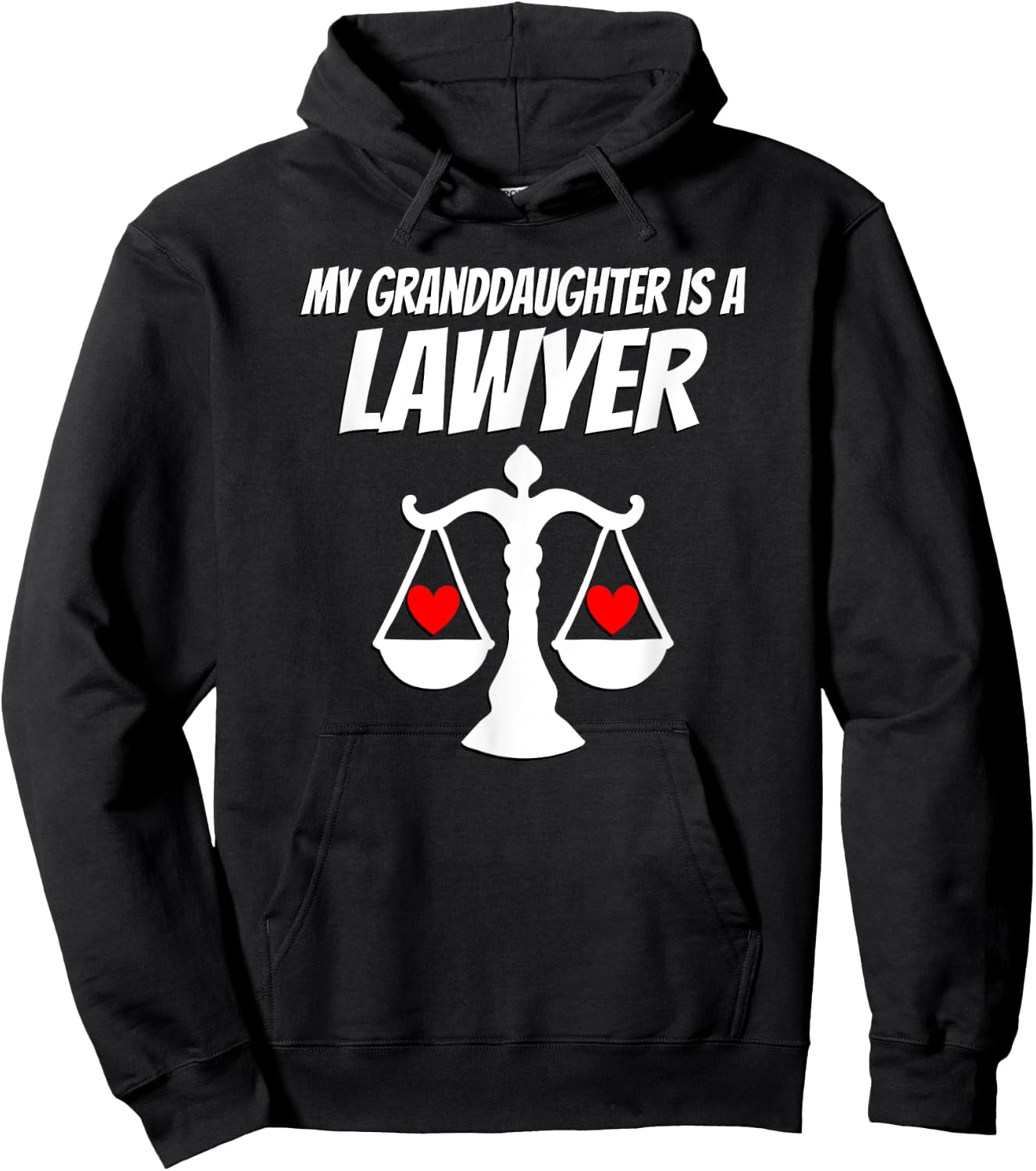 My Granddaughter Is A Lawyer Graduate Law Proud Grandparent Hoodie - Hoodie | Black