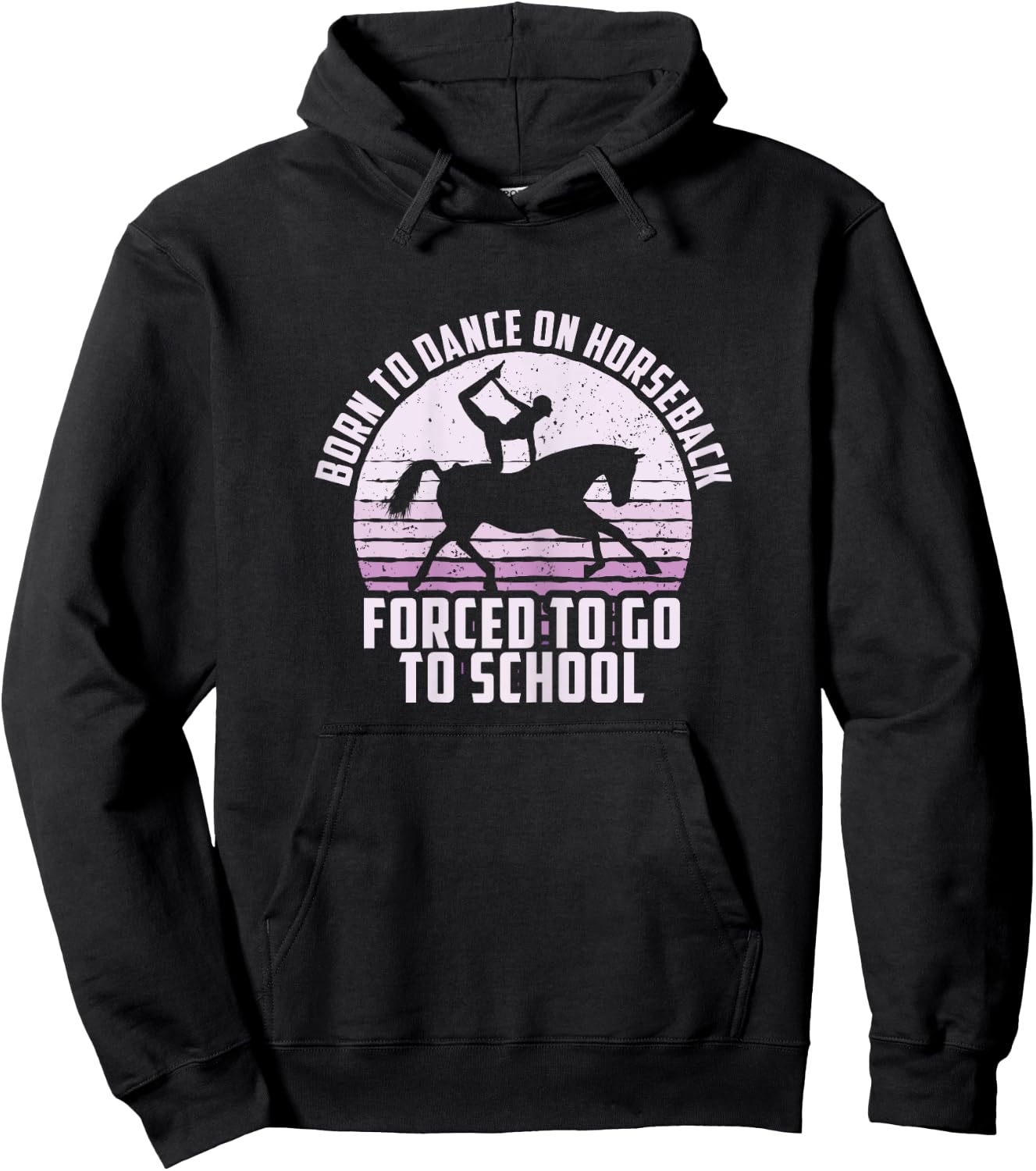 Born To Dance On Horseback, Funny Equestrian Vaulting Hoodie - Hoodie | Black