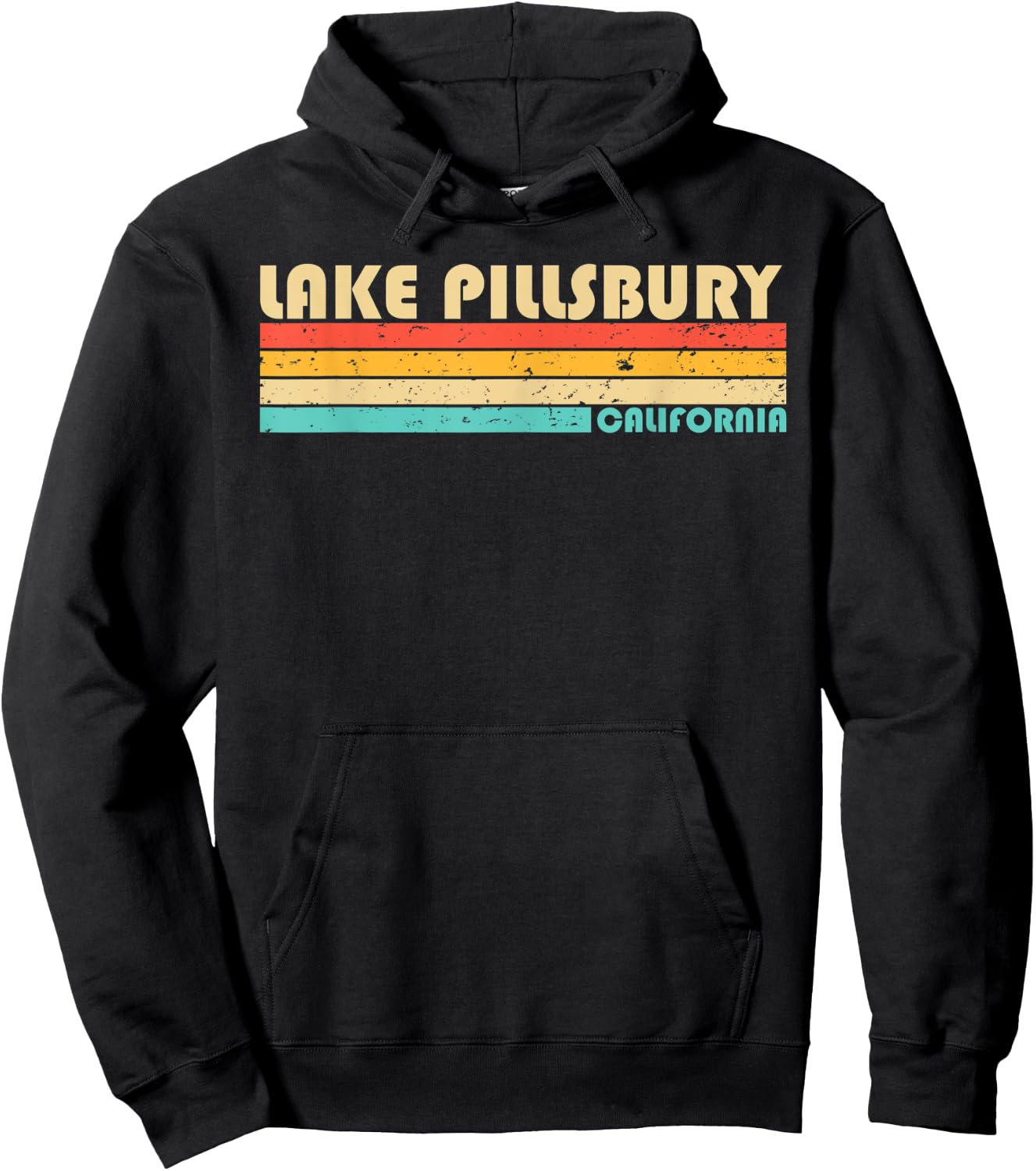 LAKE PILLSBURY CALIFORNIA Funny Fishing Camping Summer Men Women Kids Hoodie - Hoodie | Black