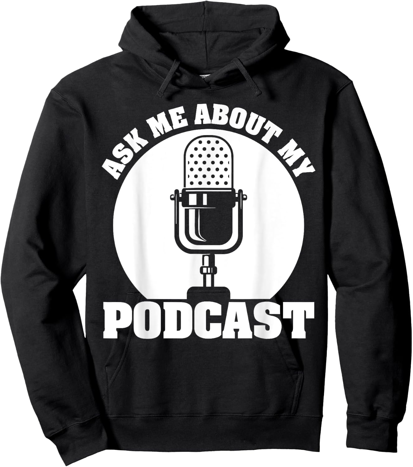 Funny Podcast Gift Women Cool Podcaster Podcasting Hoodie - Hoodie | Black
