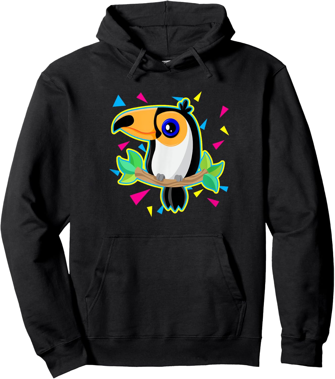 Tropical Toucan Shirt 80s Style Tucan Bird Lover Gifts Hoodie - Hoodie | Black