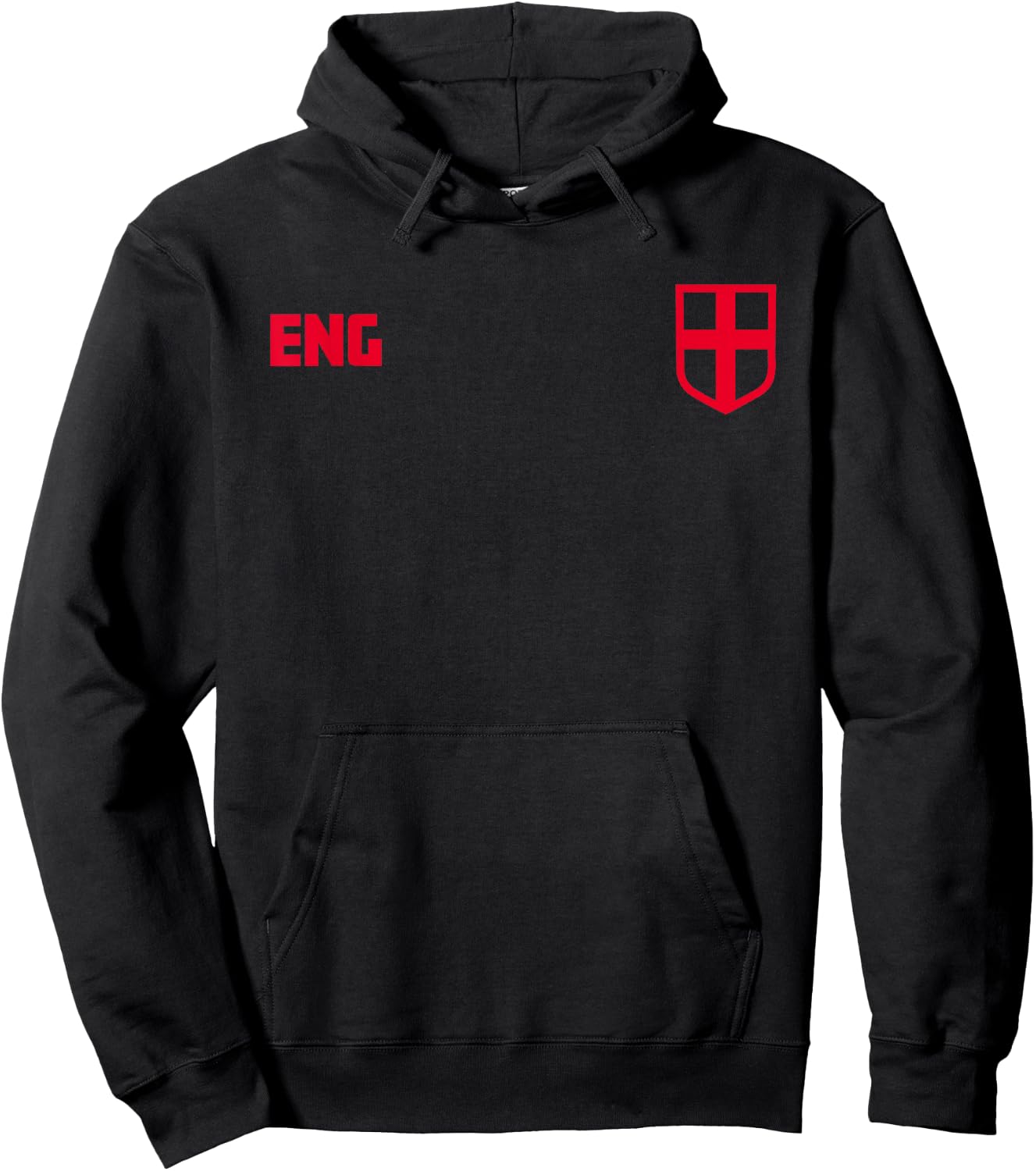 England Euro Football Kit Style Hoodie - Hoodie | Black