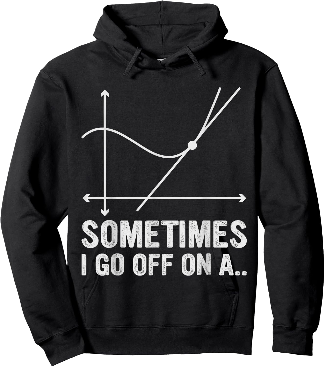 Math Teacher Gifts - Sometimes I Go Off on a Tangent Women Kids Hoodie - Hoodie | Black