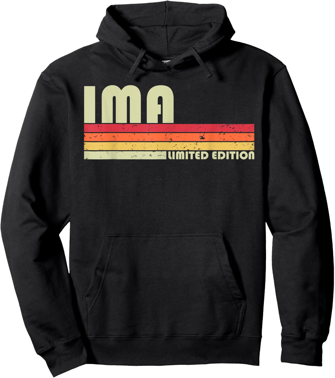 IMA Name Personalized Retro Vintage 80s 90s Birthday Hoodie - Hoodie | Black