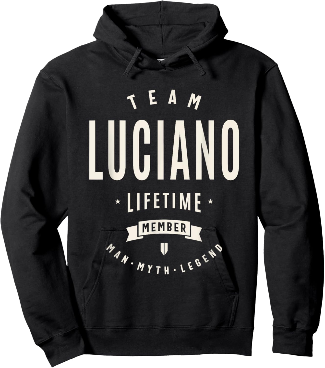 Team Luciano Lifetime Member Funny Name Luciano Hoodie - Hoodie | Black