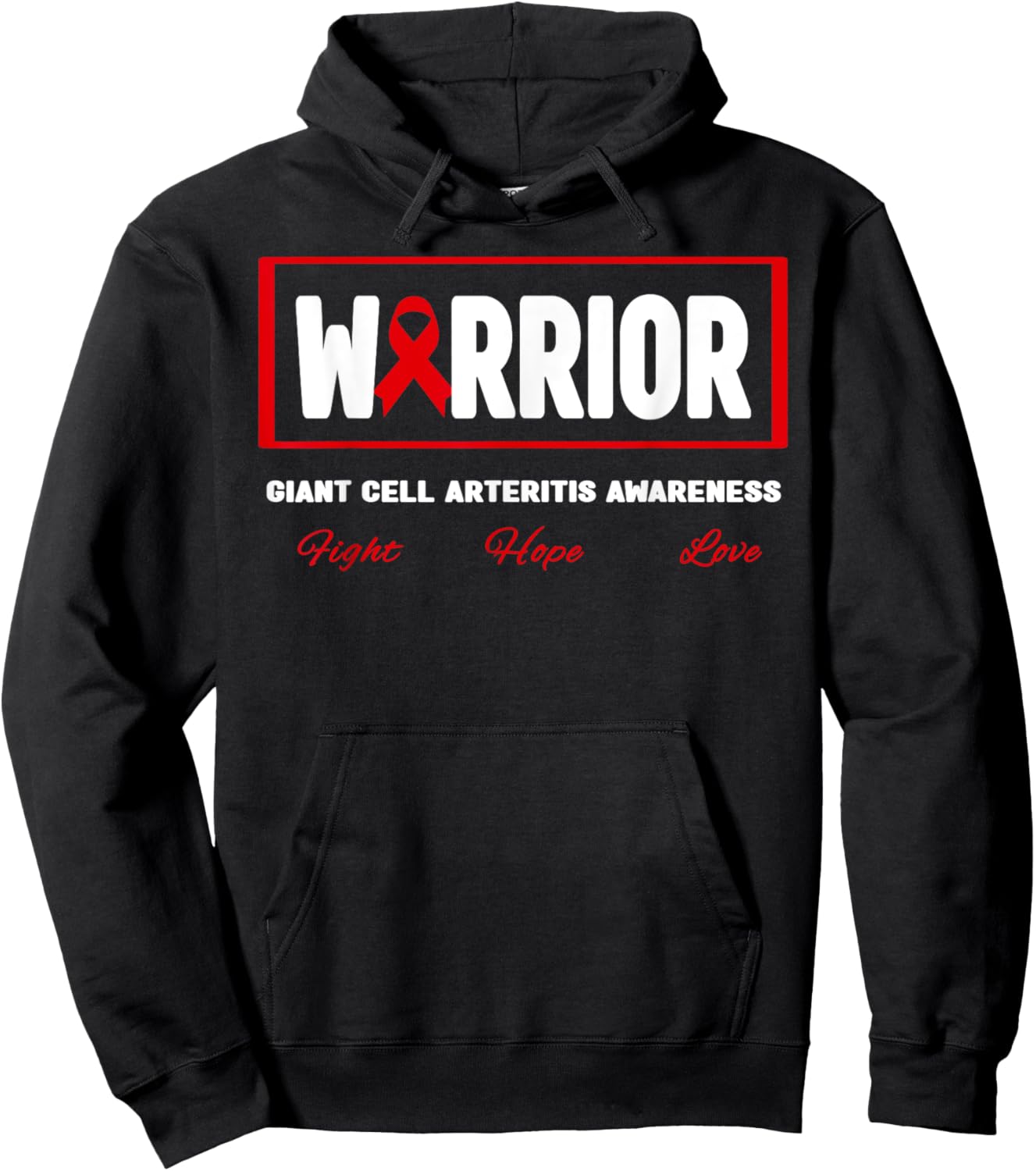 GCA Awareness Warrior Shirt - Giant Cell Arteritis Awareness Hoodie - Hoodie | Black
