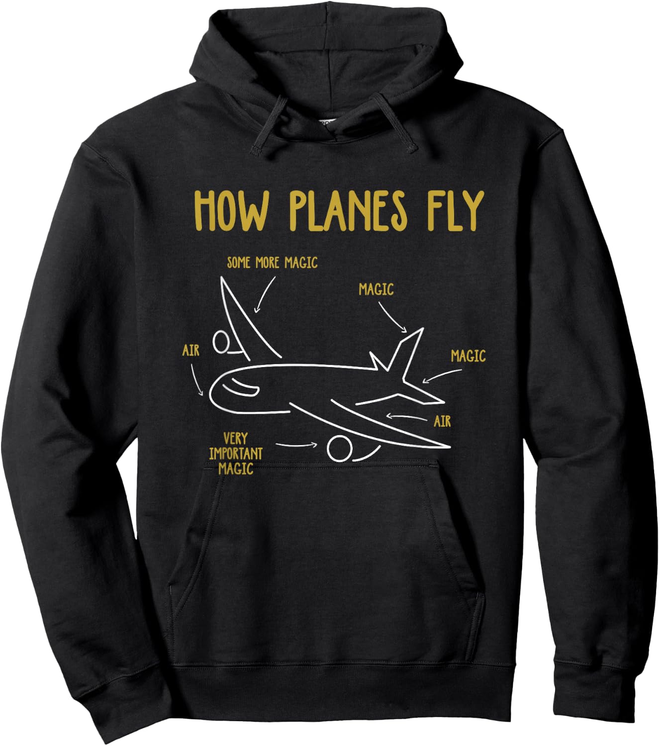 Funny Aeronautical Engineering How Planes Fly Hoodie - Hoodie | Black