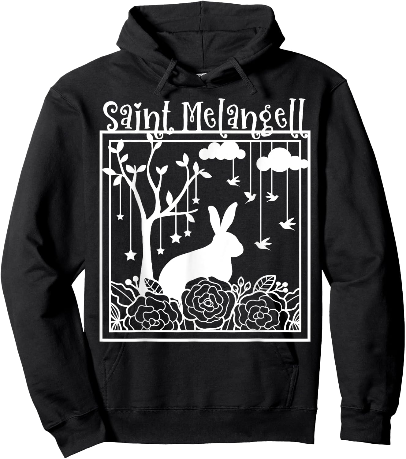 St Melangell Hares Rabbit Owner Catholic Hoodie - Hoodie | Black