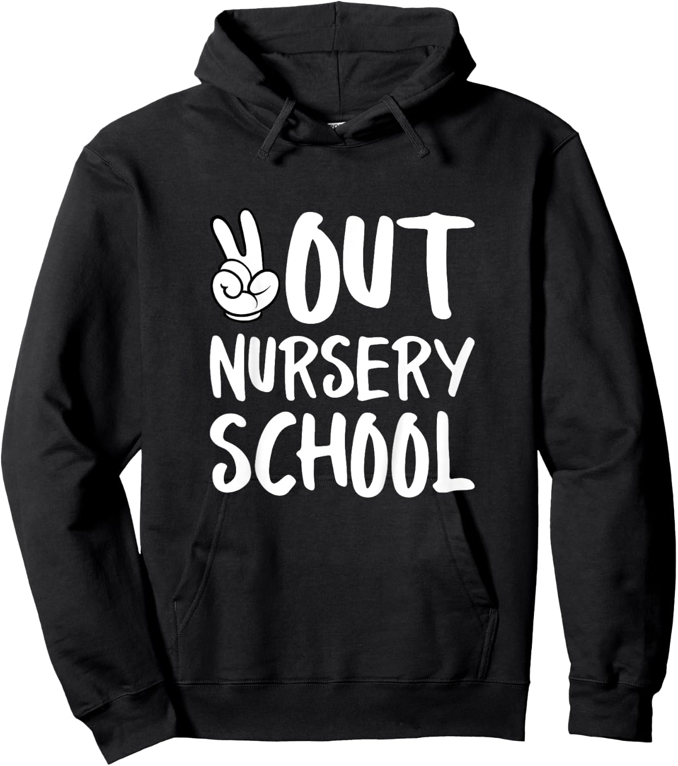 Peace Out Nursery School Graduation Hoodie - Hoodie | Black