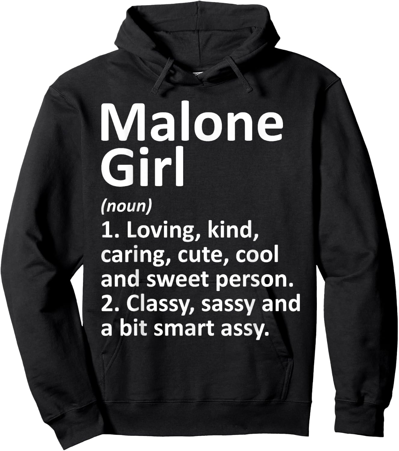 MALONE GIRL NY NEW YORK Funny City Home Roots Gift Hoodie - Hoodie | Black