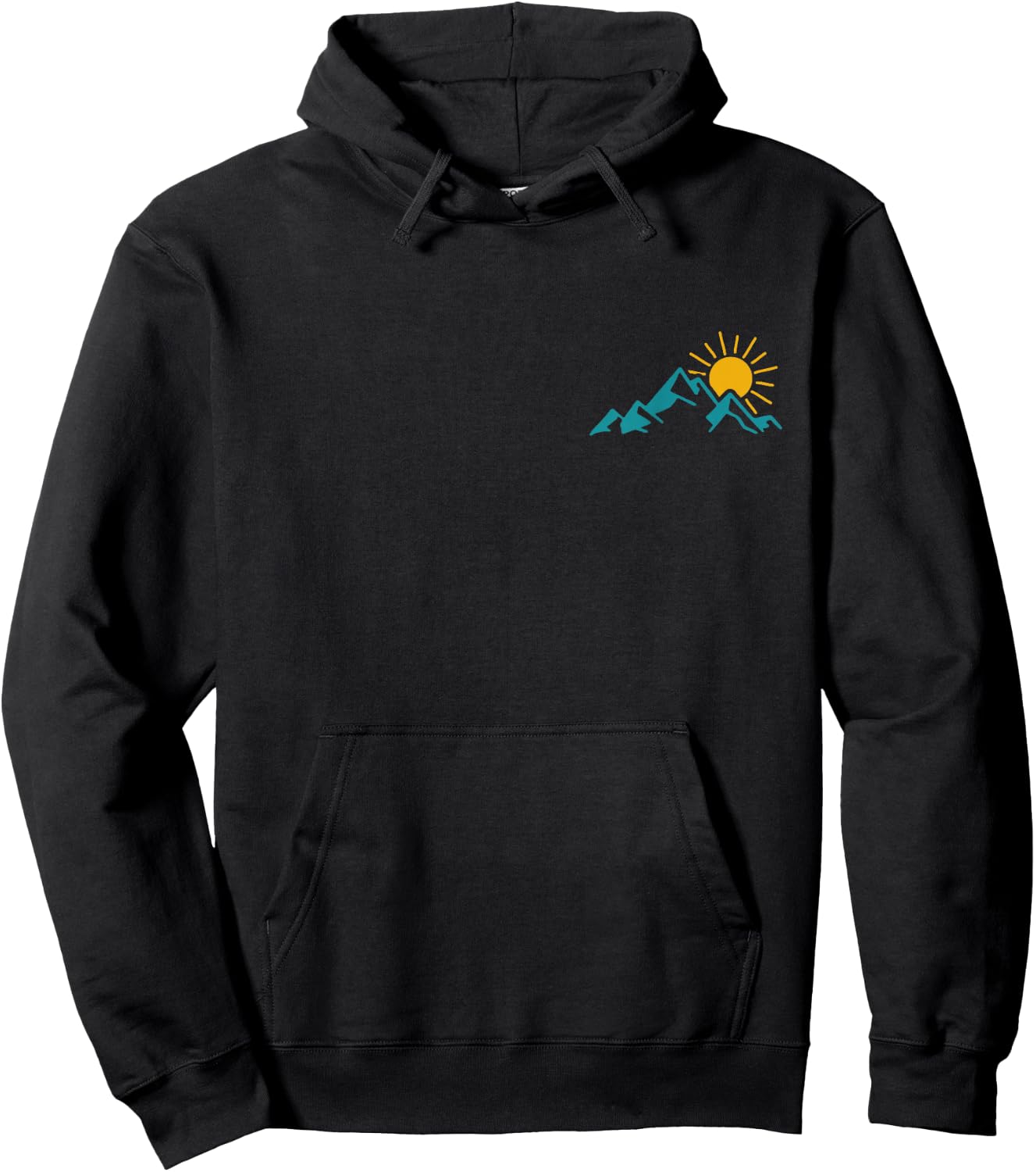 Wir Lieben Berge - Black Mountain - Adults, Outdoor Enthusiasts - - Short Sleeve - Small - - Modern Vintage - Hiking, Camping, Climbing Hoodie - Hoodie | Black