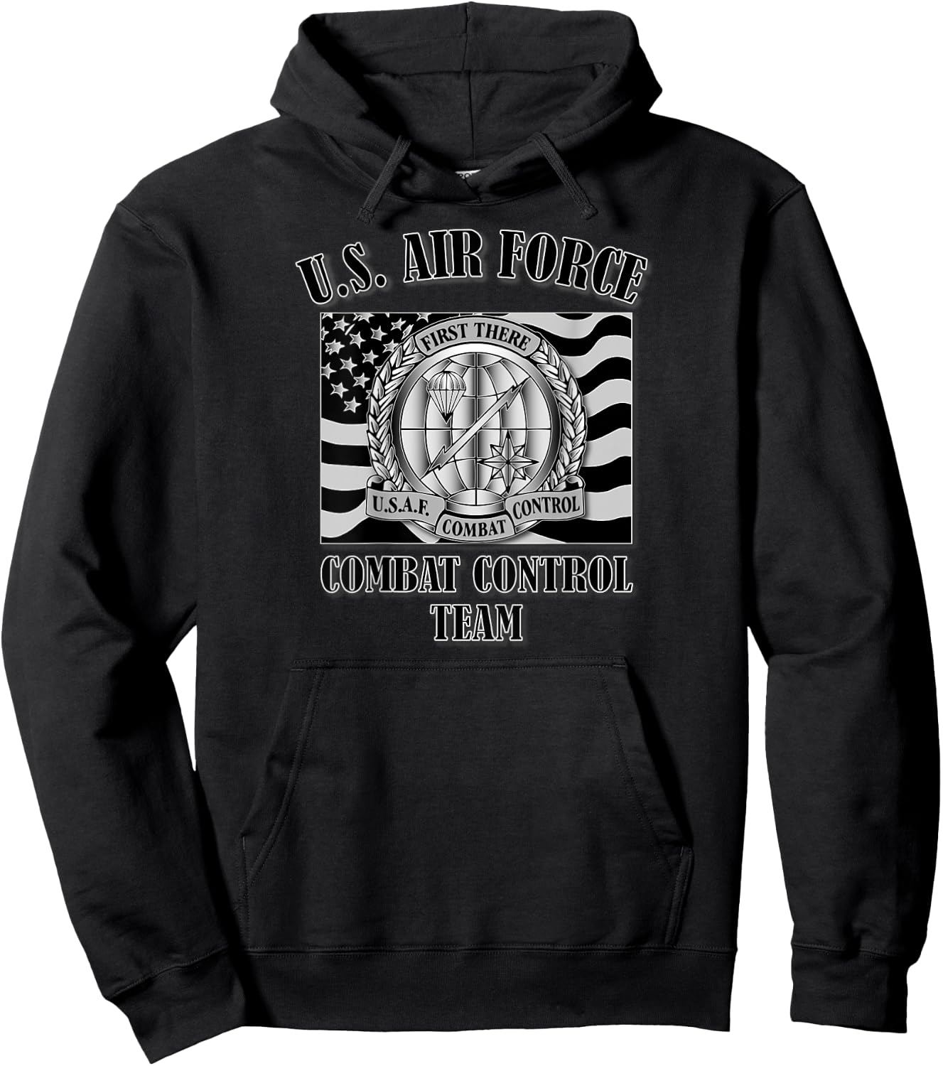 U.S. Air Force Combat Control Team (Back Design) Hoodie - Hoodie | Black