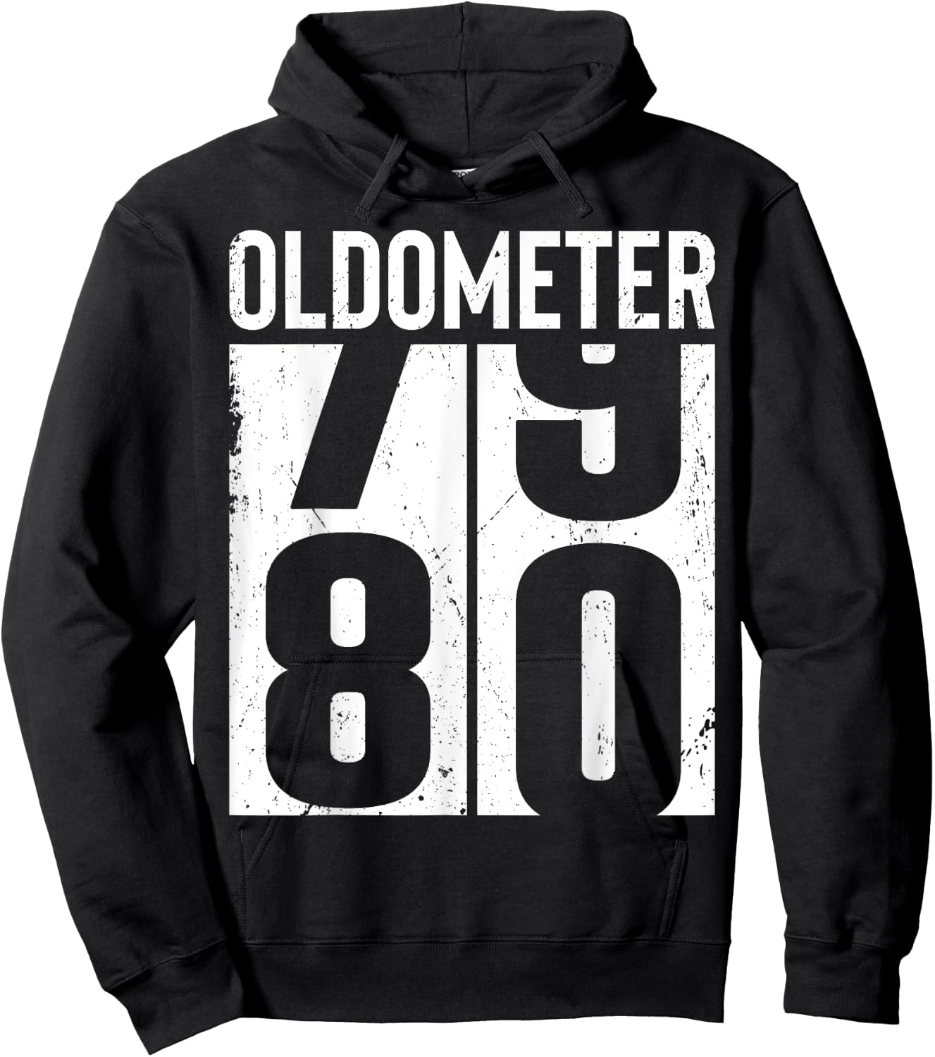 Funny 80 Years Old 80th Birthday Odometer Oldometer Men Hoodie - Hoodie | Black