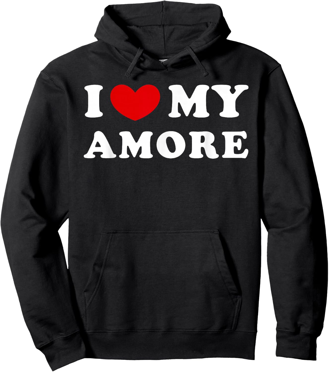I Love My Amore, I Heart My Amore Hoodie - Hoodie | Black