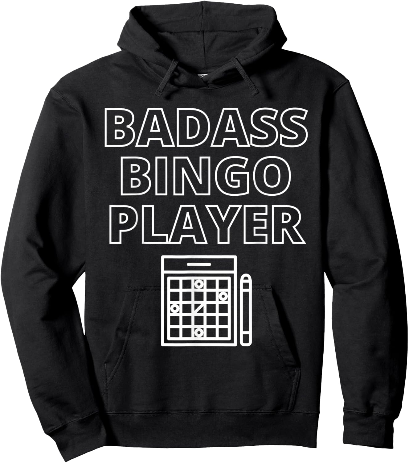 Badass Bingo Player Funny Bingo Game Balls Lover Gift Humor Hoodie - Hoodie | Black
