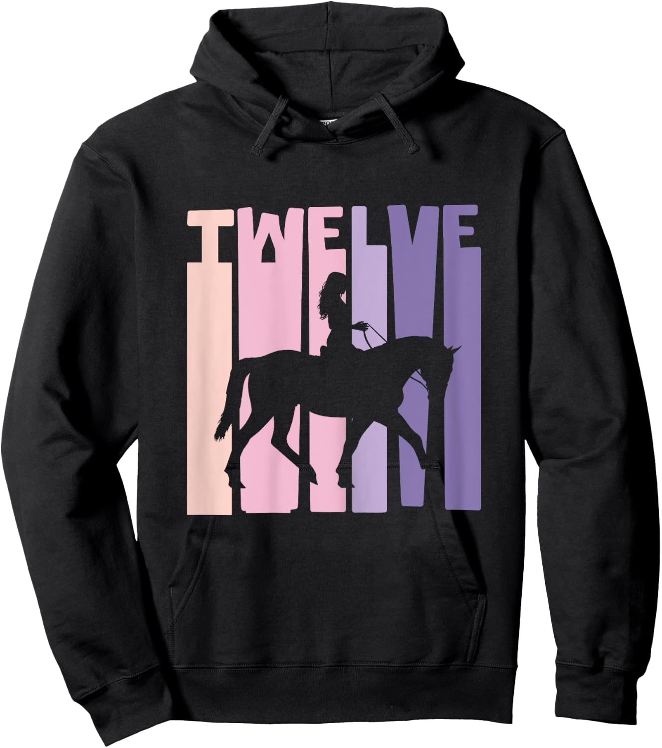 12th Birthday Gift Horse Rider Fan 12 Years Girls Hoodie - Hoodie | Black