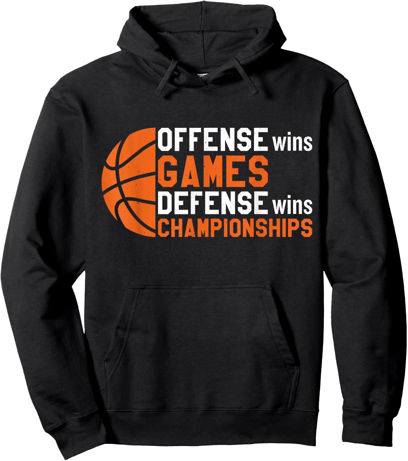 Offense Wins Games Defense Wins Championships Hoodie - Hoodie | Black