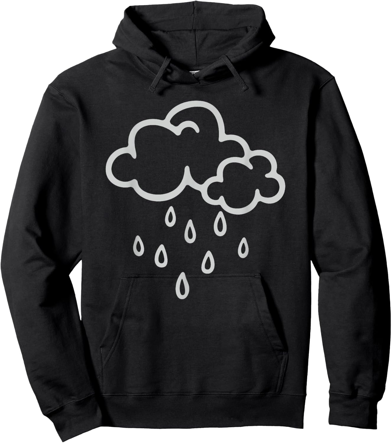 Rainy Weather Downpour Thunderstorm Rain Cloud Hoodie - Hoodie | Black