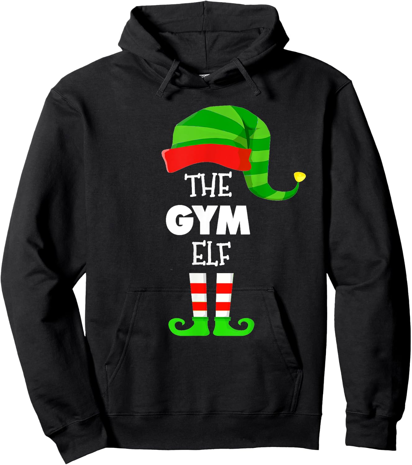 The GYM ELF Group Matching Family Christmas PJS Hoodie - Hoodie | Black