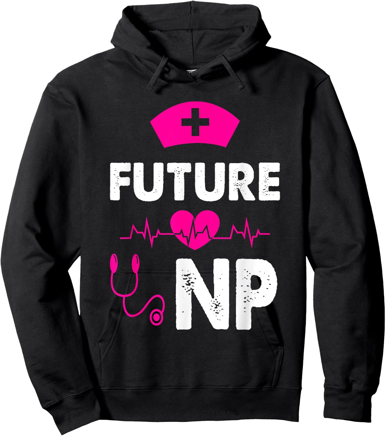 Future NP Appreciation Humor Cute Nurse Practitioner Student Hoodie - Hoodie | Black