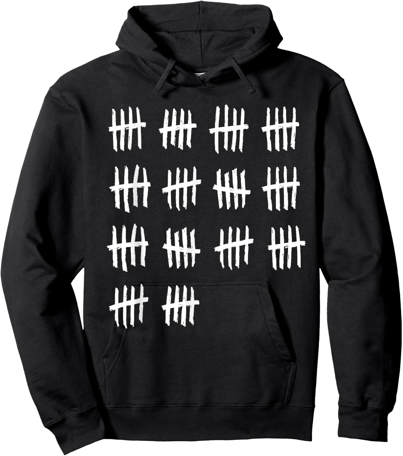 70th Birthday Outfit 70 Years Old Tally Marks Anniversary Hoodie - Hoodie | Black