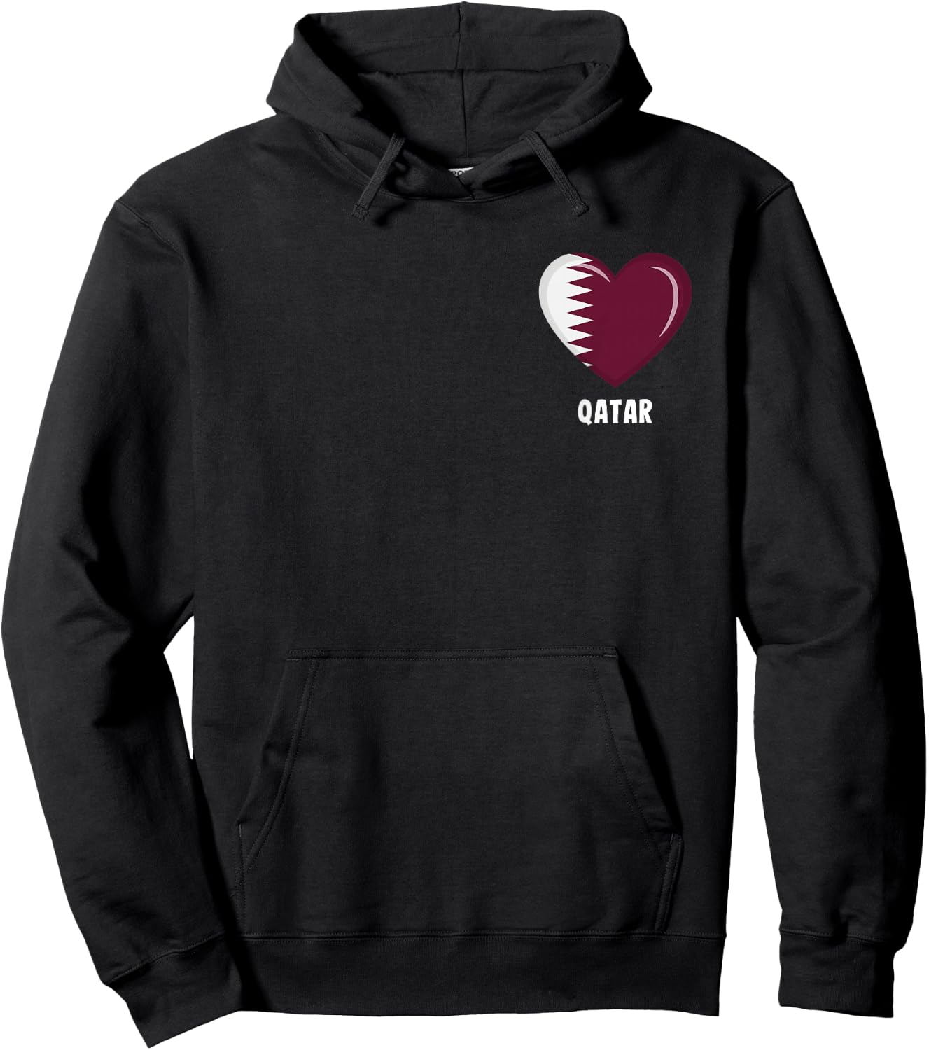 Qatar Flag Shirt | Qatari Hoodie - Hoodie | Black