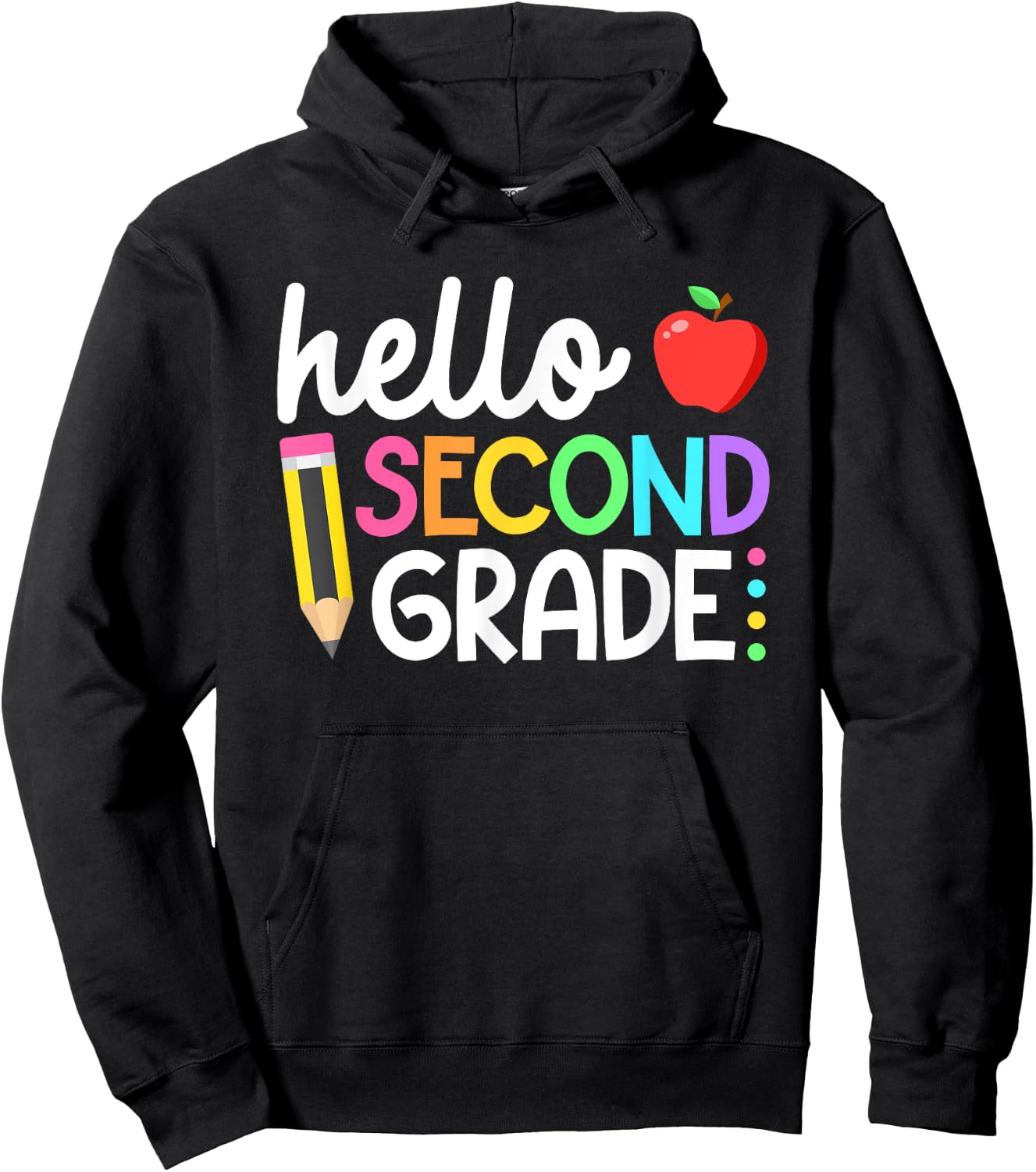 Hello Second Grade Team 2nd Grade Back to School Teacher Kid Hoodie - Hoodie | Black