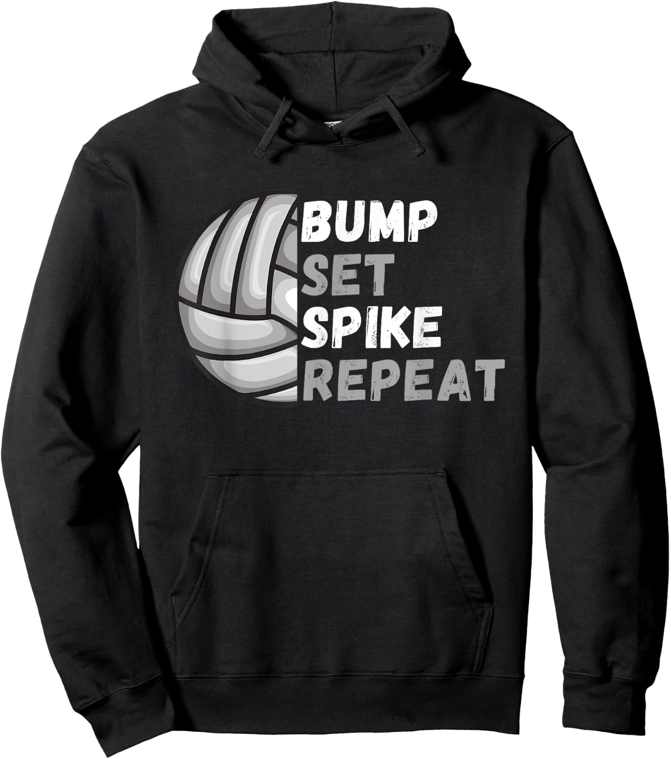 Bump Set Spike Repeat - Volleyball Lover Hoodie - Hoodie | Black