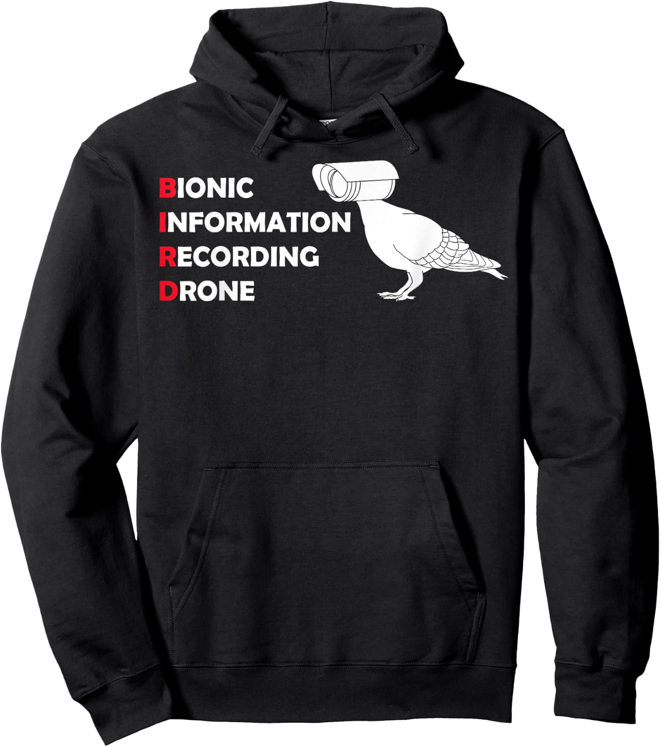 Drone Conspiracy Theory Birds Are Not Real Hoodie - Hoodie | Black