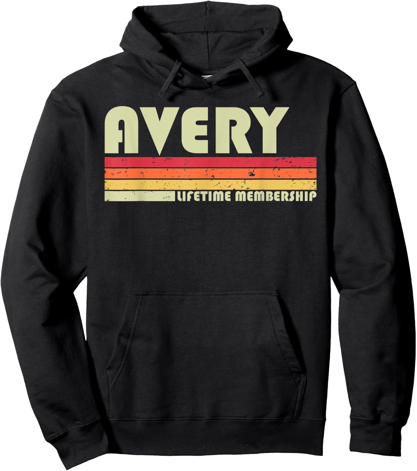 AVERY Surname Funny Retro Vintage 80s 90s Birthday Reunion Hoodie - Hoodie | Black