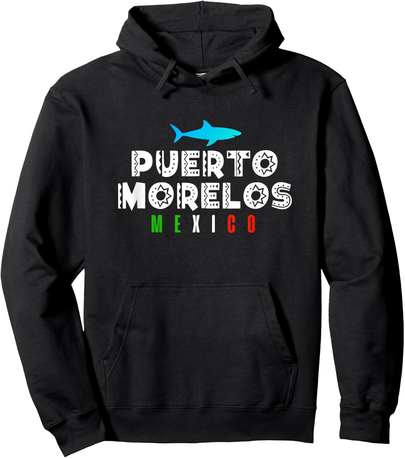 Puerto Morelos Mexico Vacation Souvenir Gift Hoodie - Hoodie | Black