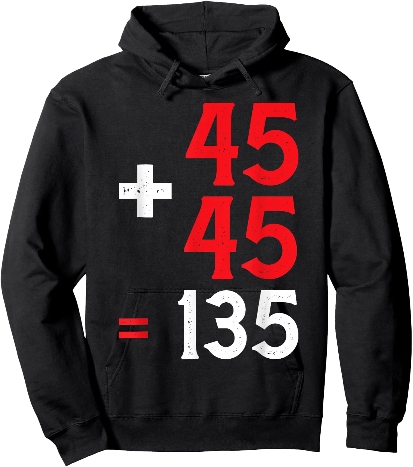 45 + 45 = 135 Hoodie - Hoodie | Black