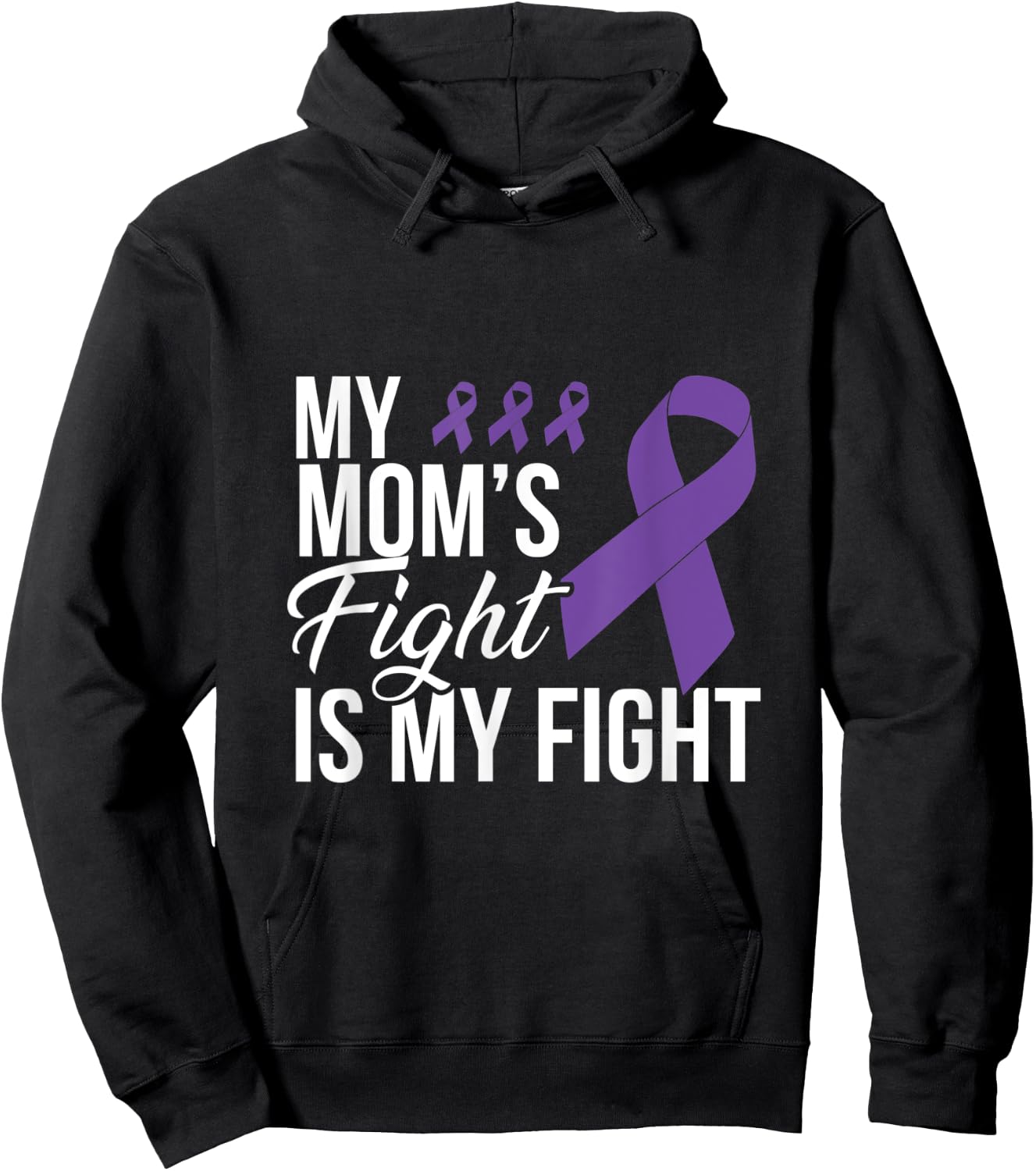Leiomyosarcoma Fight Cancer Ribbon Hoodie - Hoodie | Black
