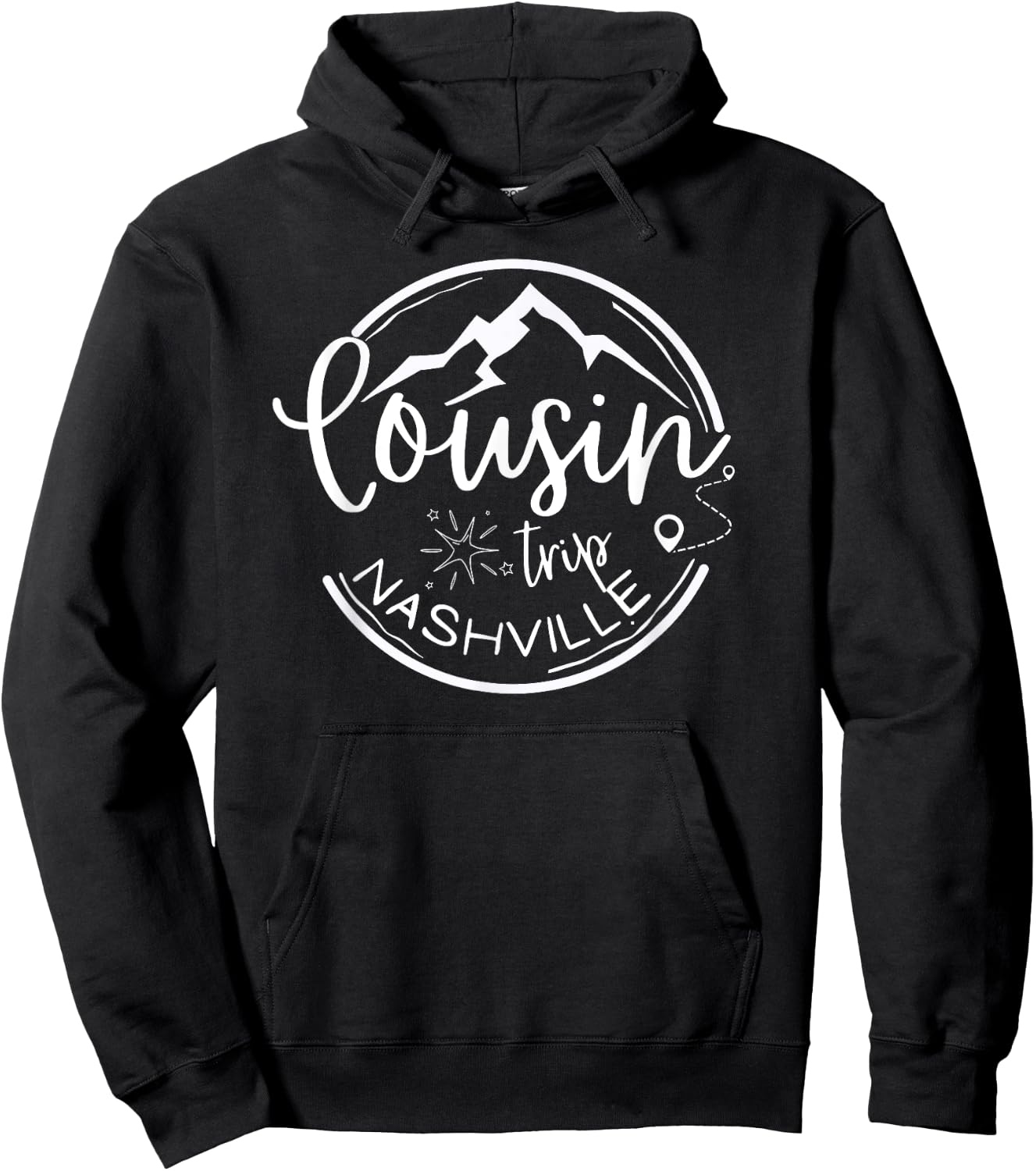 Reunion NASHVILLE Camping Cousin Crew Trip 2025 Mountain Hoodie - Hoodie | Black