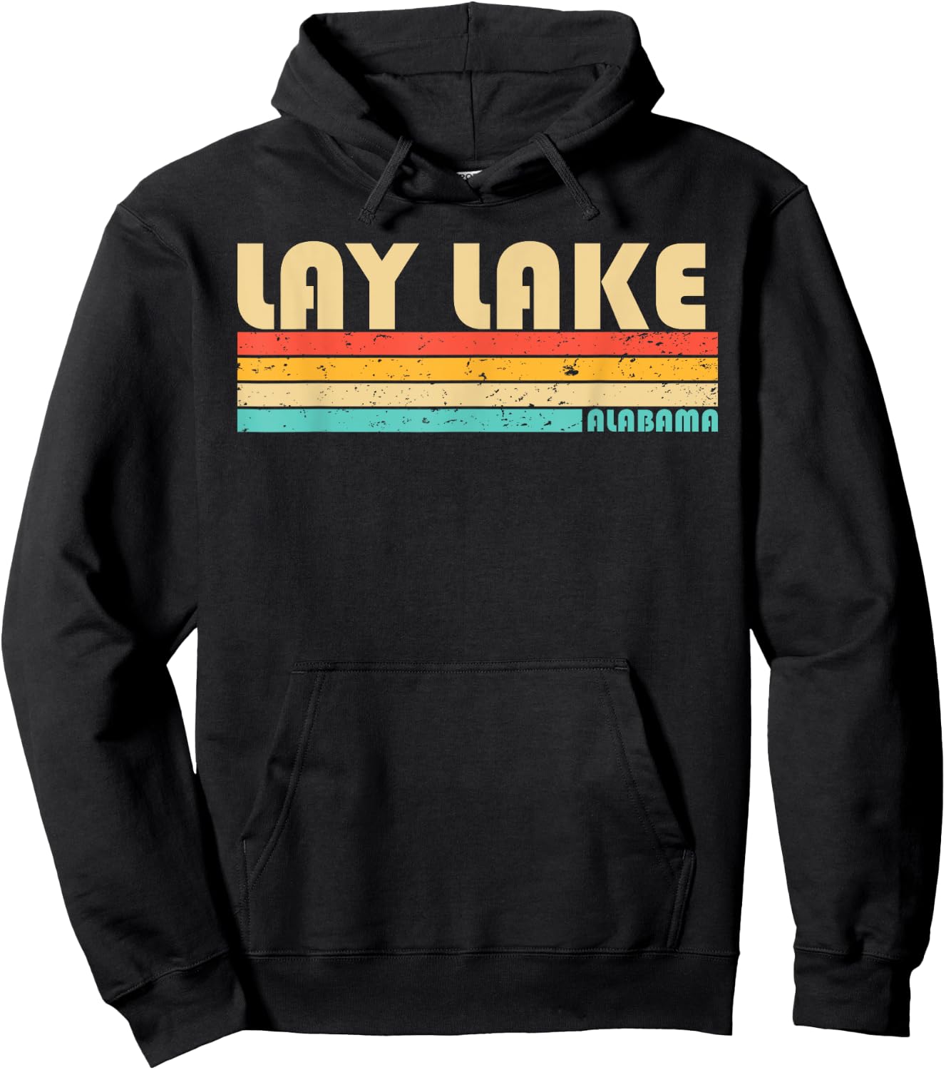 LAY LAKE ALABAMA Funny Fishing Camping Summer Hoodie - Hoodie | Black