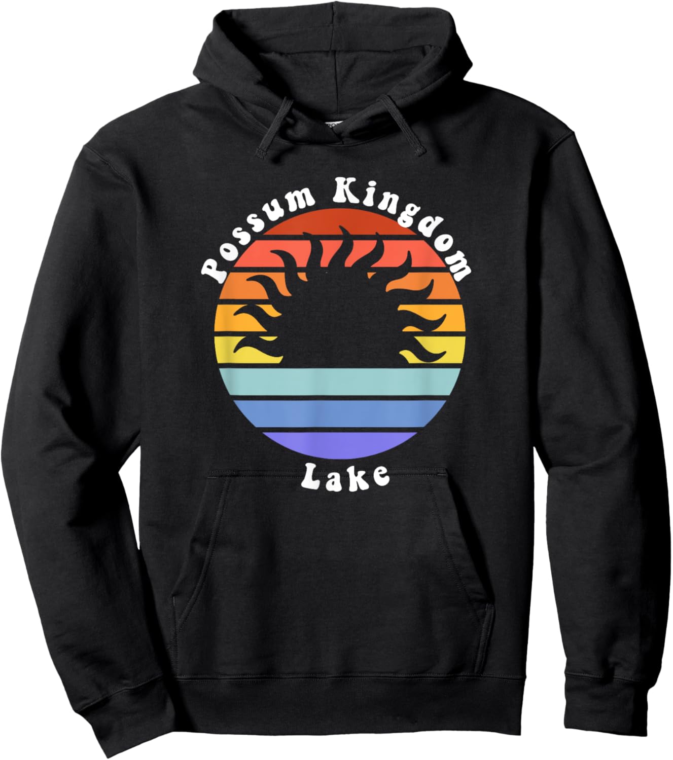 Possum Kingdom Lake Texas TX Sunrise Souvenir Vacation Hoodie - Hoodie | Black