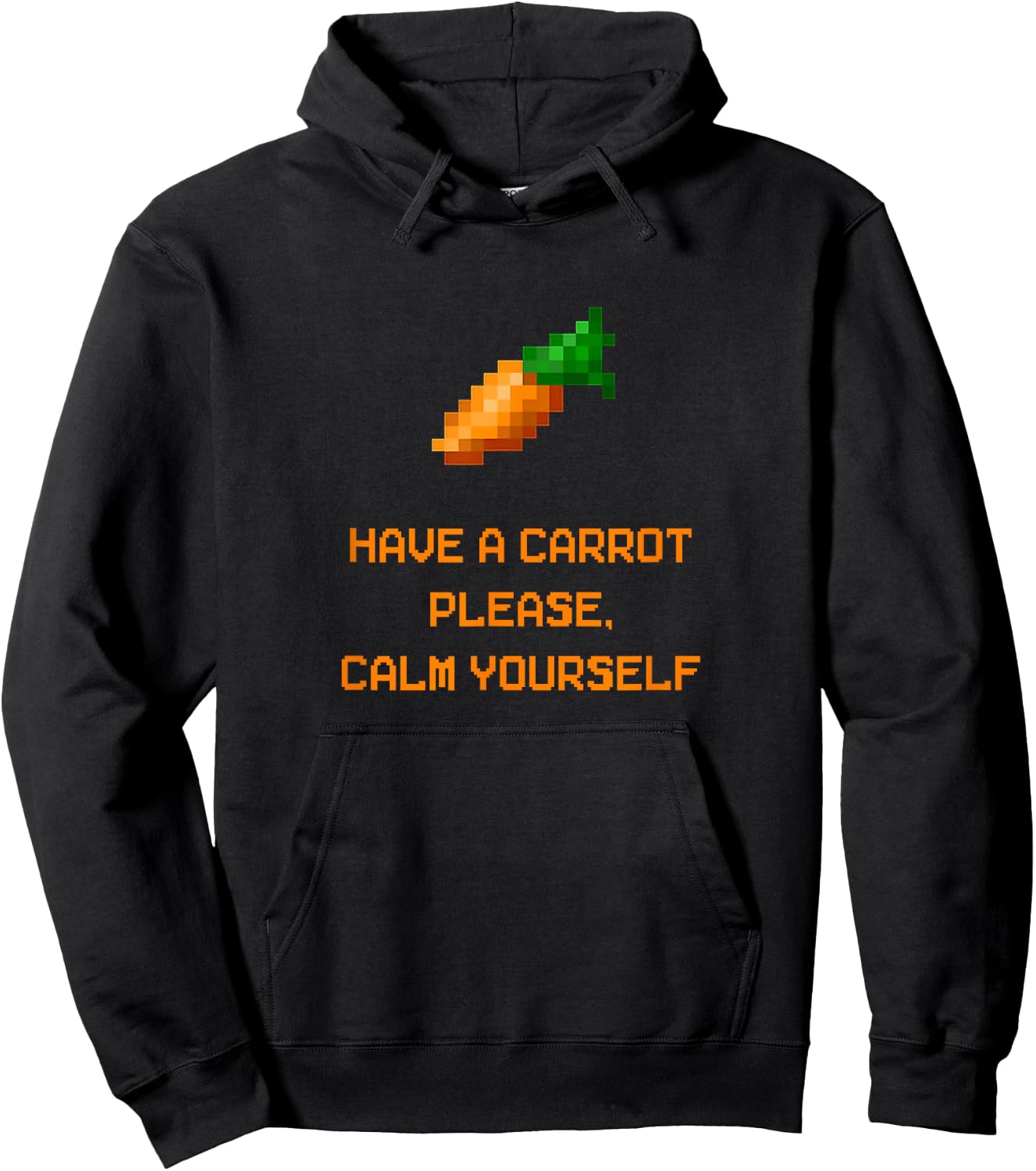 Have a Carrot Please, Calm Yourself Funny SMP Hoodie - Hoodie | Black