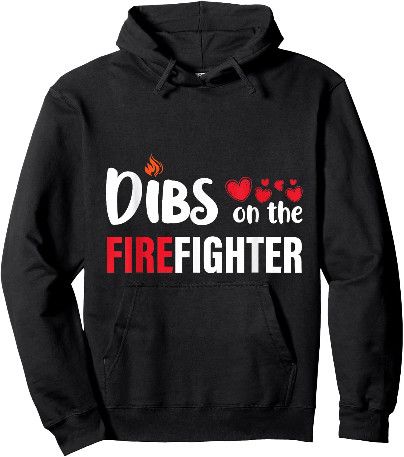 Dibs on the Firefighter Wife Girlfriend Daughter Women Gifts Hoodie - Hoodie | Black