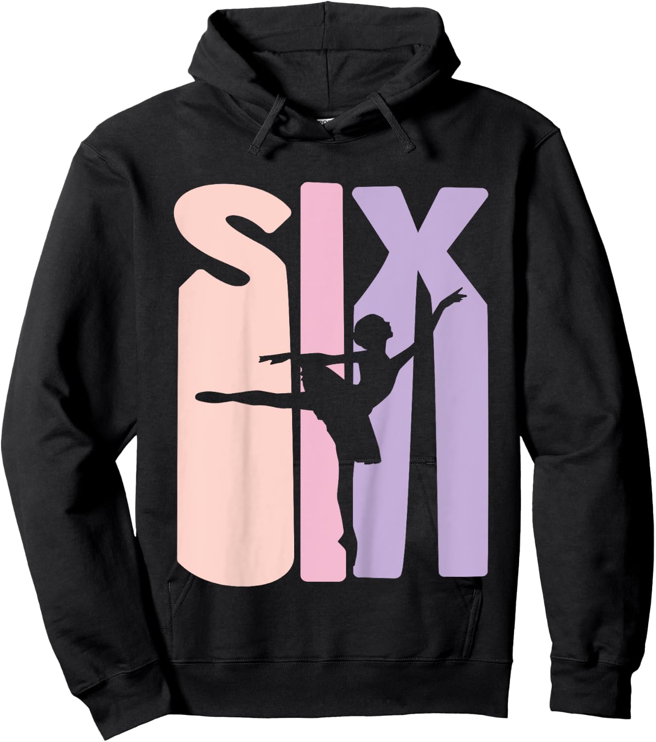6th Birthday Gift Ballet Dancer 6 Years old Ballerina Girl Hoodie - Hoodie | Black