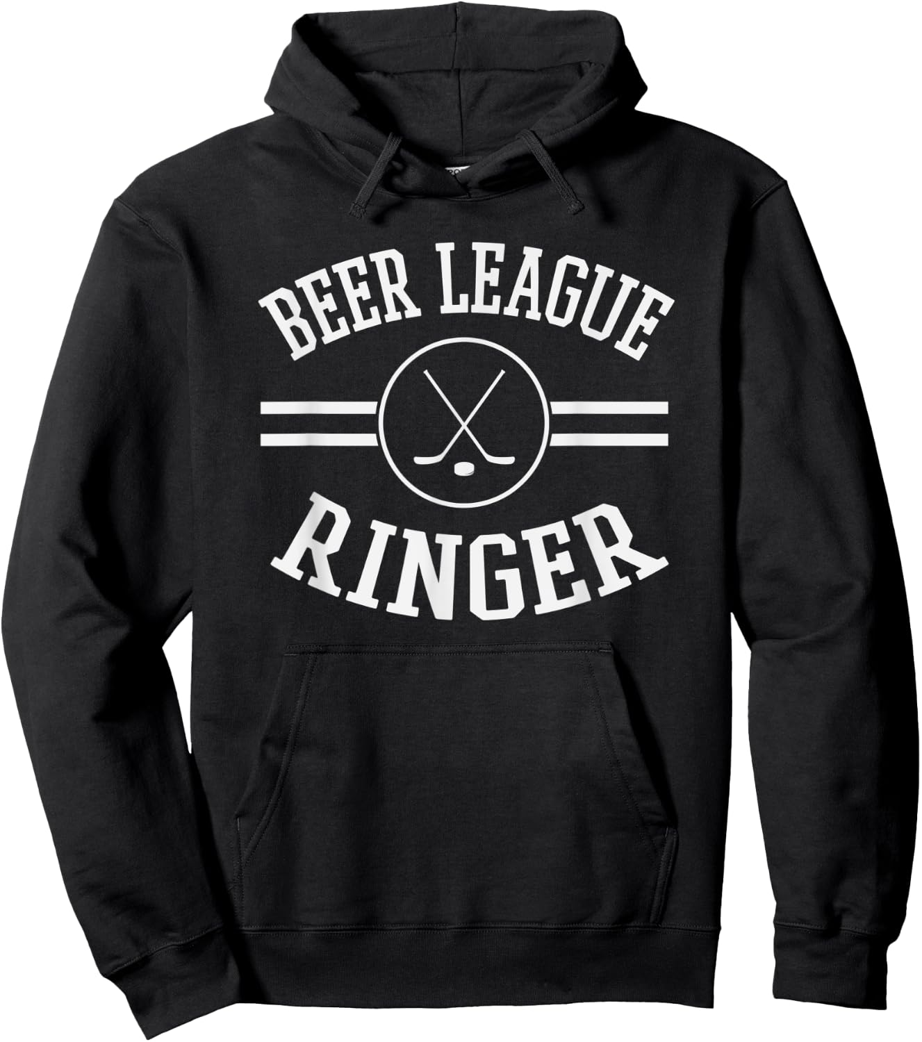 Beer League Ringer Superstar Legend Hockey Team Jersey Hoodie - Hoodie | Black